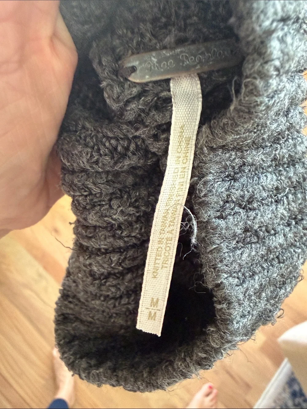 Free People Bradley Bobble Knit Mock Neck Sweater Gray M